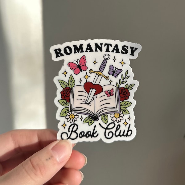 Romantasy Book Club Sticker, Romance Fantasy Reader, Cute Bookish Sticker, Reading Sticker, Kindle Sticker, Book Lovers Collective