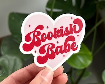 Bookish Babe Heart Sticker, Book Lovers Sticker, Reader Sticker, Book Sticker, Cute Kindle Sticker, Reader Gifts, Book Girlie