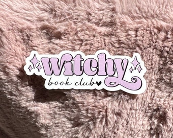 Witchy Book Club Sticker, Bookish Sticker, Fall Reading Sticker, Cute Kindle Sticker, Halloween Bookish Sticker, Autumn Reader Sticker