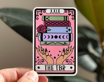The TBR Tarot Card Sticker, Never ending TBR, Bookish Sticker, Cute Book Sticker, Kindle Sticker, To Be Read List, Book Lovers Sticker