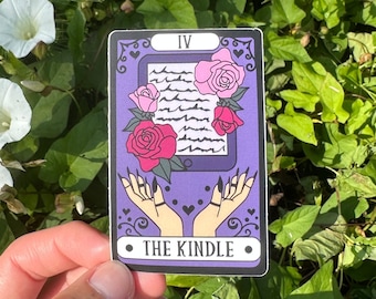 L'adesivo Kindle, l'adesivo libresco carino, l'adesivo di lettura, l'adesivo per gli amanti del libro, l'adesivo Kindle floreale, l'adesivo del lettore, il libro ossessionato