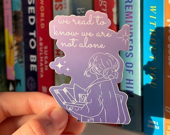We Read To Know We Are Not Alone Sticker, C.S. Lewis Quotes, Reading Sticker, BookTok Sticker, C.S. Lewis Stickers, Gifts For Readers