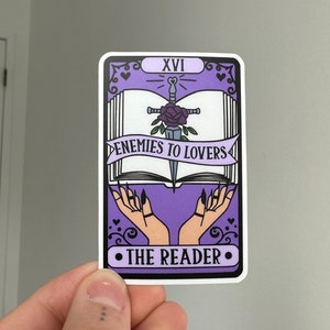 Enemies To Lovers Sticker, The Reader Tarot Kartenaufkleber, Enemies to Lovers Trope Sticker, The Reader Sticker, Bookish Sticker, Book Tropes