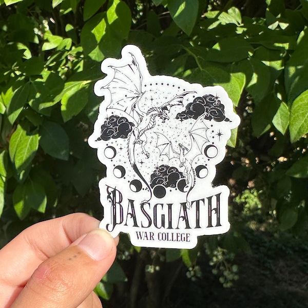 Basgiath War College Sticker, Fourth Wing Rebecca Yarros, Romantasy Reader, Xaden Riorson, Dragon Bookish Sticker, Fantasty Book Club