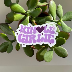 Kindle Girlie Sticker, Book Lovers Sticker, Purple Bookish Sticker, Book Lovers Collective, Book Sticker, Cute Kindle Sticker, Reading Gift