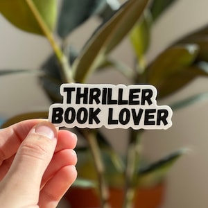 Thriller Buch Liebhaber Aufkleber, Thriller Buch Club, Psychothriller, Thriller Reader, Mystery Book Lovers, Thriller Romanze Bücher