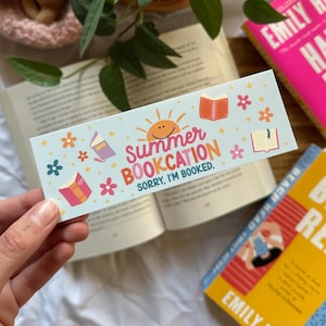 Summer Bookcation Bookmark – Cute Summer Reading Bookmark, Fun Gift for Book Lovers