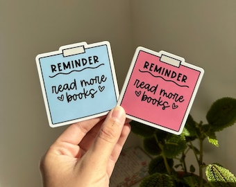 Erinnerung: Read More Books Sticker, Bookish Sticker, Reader Sticker, Cute Kindle Sticker, Read More Books Sticky Note, Bookish Sticker