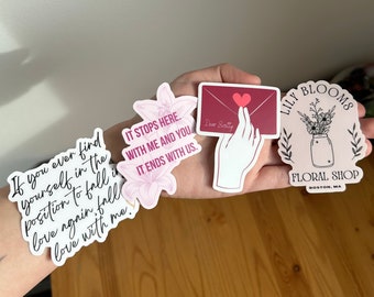 Colleen Hoover Sticker Bundle Pack, It Ends With Us Stickers, Reminders of Him Sticker, Lily Bloom Sticker, Atlas Corrigan, CoHo Stickers