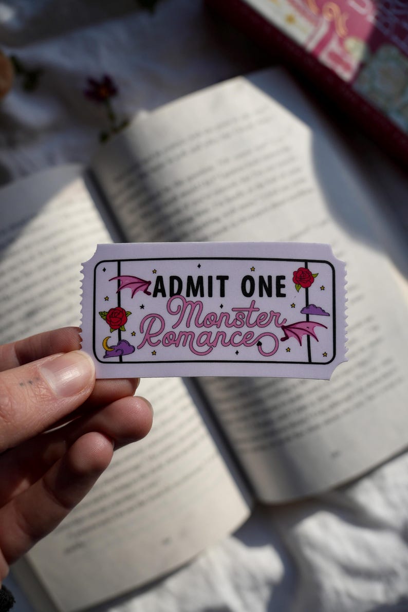 Admit One Monster Romance Ticket Sticker - Etsy
