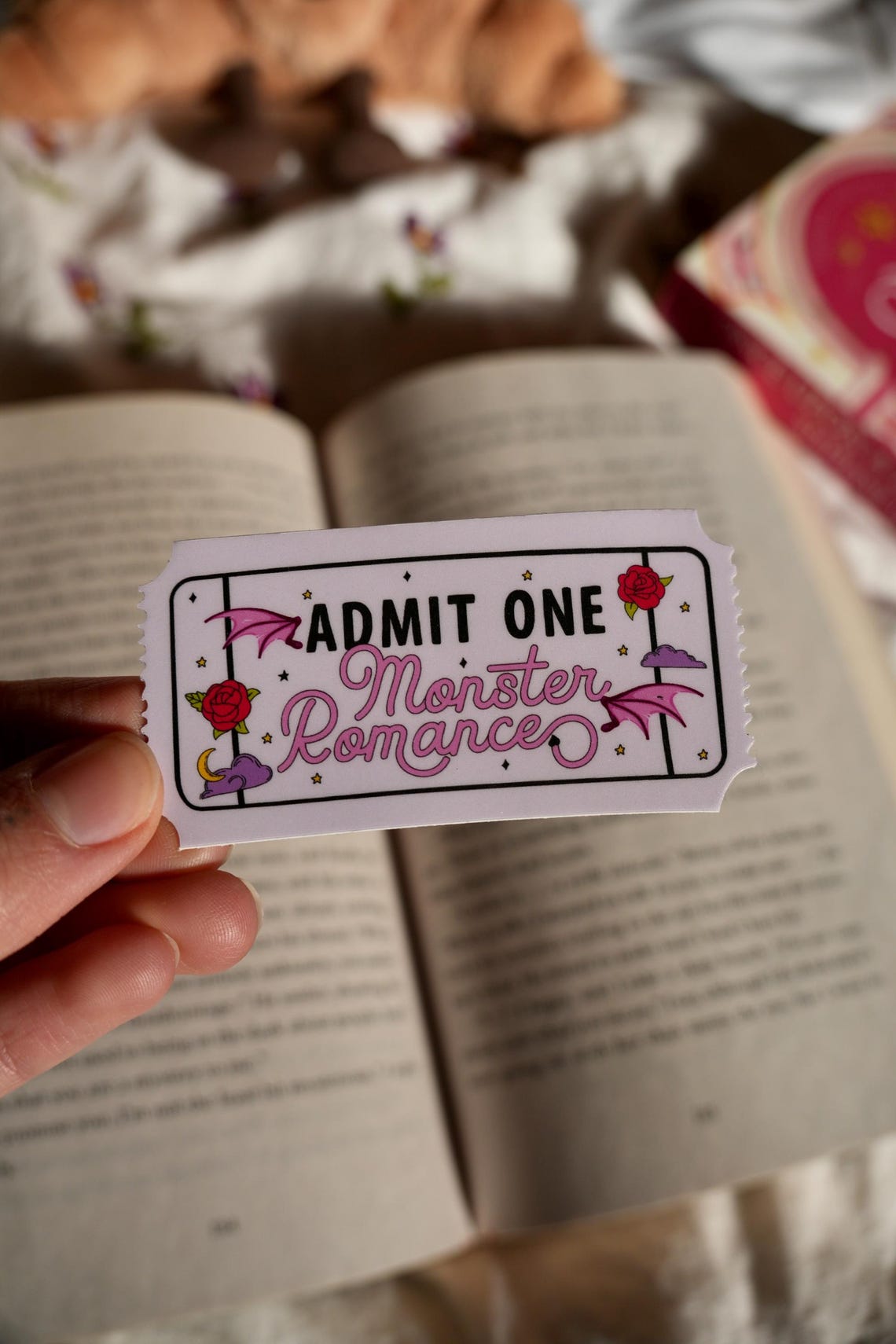 Admit One Monster Romance Ticket Sticker - Etsy