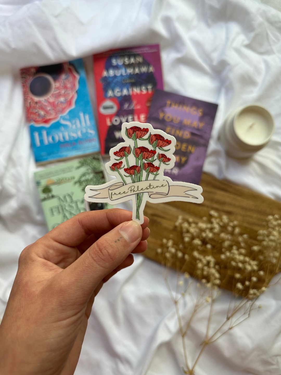Gaza Poppy Free Palestine Sticker, 100% to Families in Gaza, Poppies for Palestine ...
