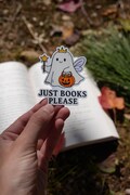 Just Books Please Fairy Ghost Bookish Sticker – Ghostie Vinyl Sticker, Bookish Ghost, Autumn Kindle & Journal Decoration product logo