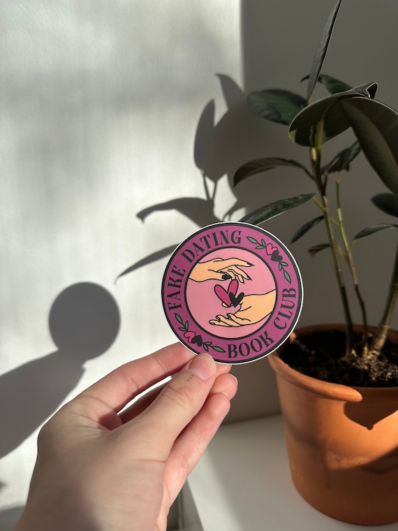 Fake Dating Book Club Sticker, Bookish Sticker, Book Lovers Collective, Cute Kindle Sticker, Book Tropes, Romance Reader Sticker
