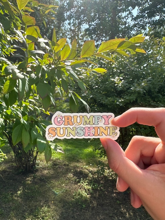 Grumpy Sunshine Sticker, Book Tropes, Reading Tropes, Book Lovers Sticker, Cute Bookish Sticker, Reader Sticker, Kindle Sticker