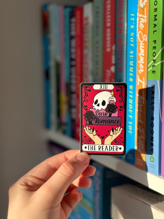 Dark Romance Sticker, The Reader Tarot Card Sticker, Dark Romance Reader, The Reader Sticker, Bookish Sticker, Book Tropes, Reading Sticker