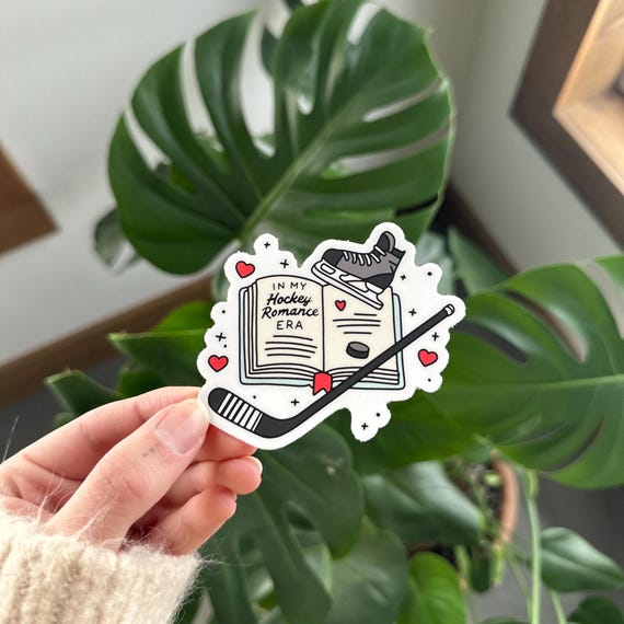 In My Hockey Romance Era Sticker, Book Lovers Sticker, Cute Bookish Sticker, Book Tropes, Sports Romance, Kindle Sticker, Romance Reader