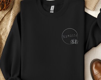 Yoga Sweatshirt For Woman, Yoga Shirt, Meditation T-Shirt, Spiritual Shirt, Workout Shirt, Yoga Lover Hoodie, Yoga Gifts, Lotus Flower Tee