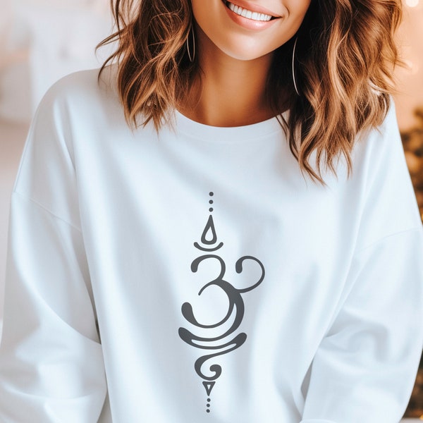 Breathe Symbol T-Shirt, Unisex Yoga Motivational Tee, Meditation Sweatshirt, Lotus Flower, Seven Chakras sweater