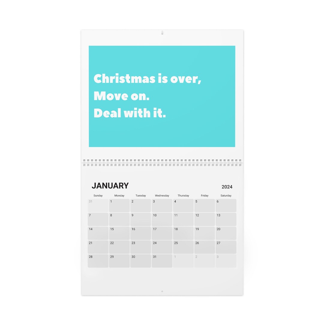 Sarcastic 2024 Wall Calendar, Fun Calendar for Your Wall. Keep Abreast
