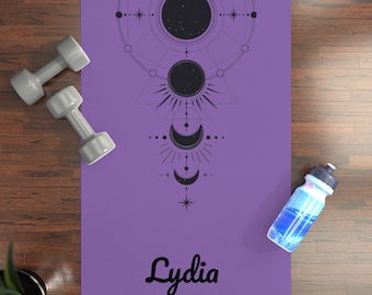 Personalized Yoga Mat, Embroidered Yoga Mat, Namaste, Workout Mat, Bridal Gift, Meditation Mat