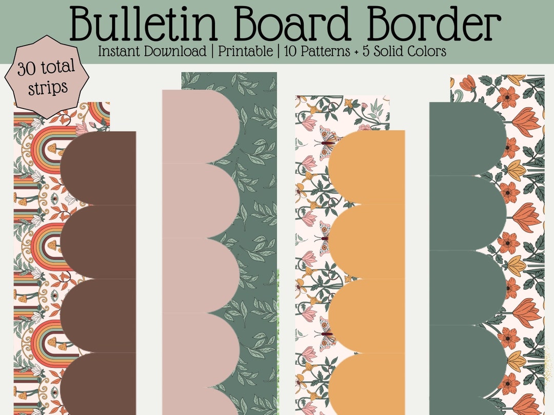 Autumn Bulletin Board Border Fall Border Orange Brown Etsy