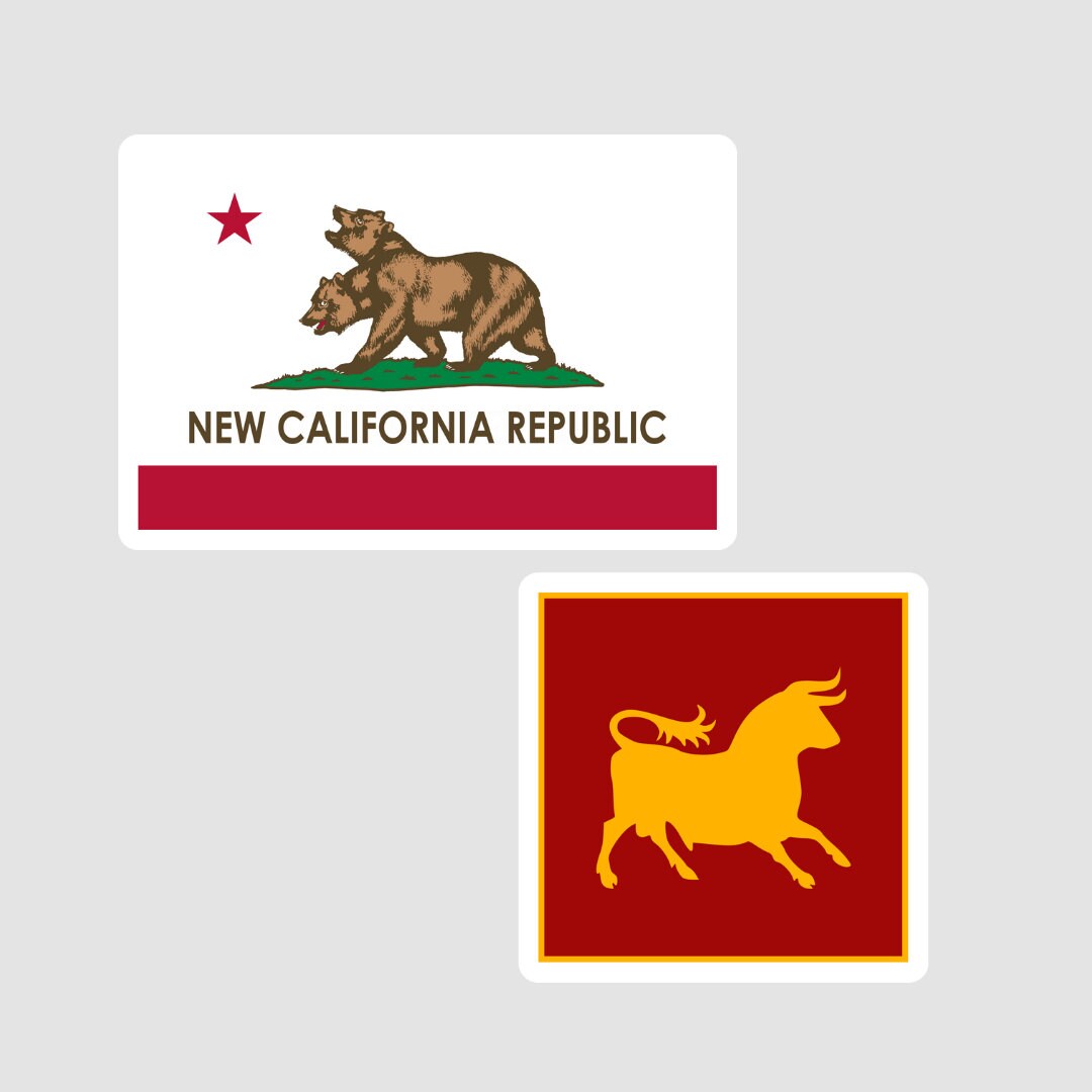 Fallout New Vegas Flag Sticker Pack NCR and Caesar's Legion Etsy