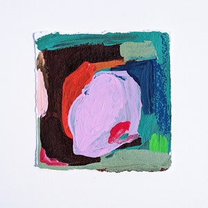 Desert Flores Original Abstract Painting on Paper