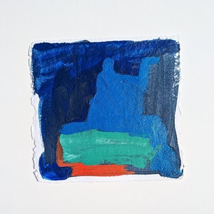 Agua Fria Original Abstract Painting on Paper