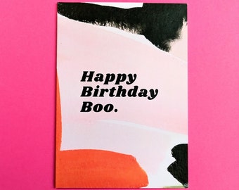 Happy Birthday Boo Greeting Card
