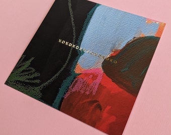 XOXOXO Square Postcard