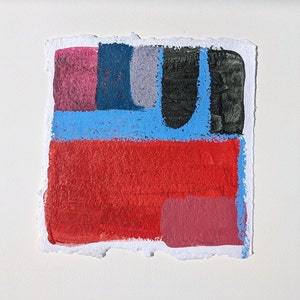 6pm in Carefree Original Abstract Painting on Paper