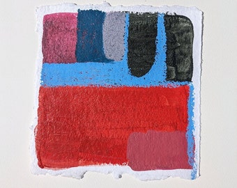 6pm in Carefree Original Abstract Painting on Paper