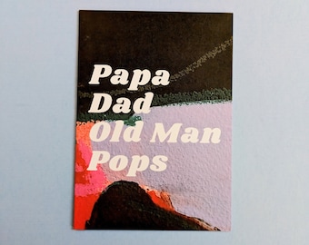 Papa Dad Old Man Pops Greeting Card