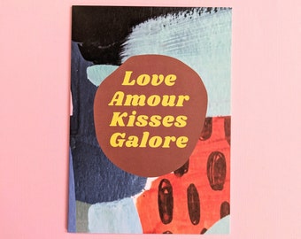 Love Amour Kisses Galore Greeting Card