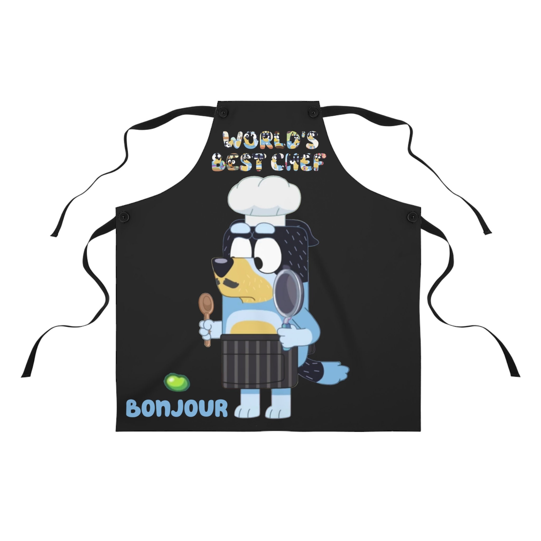 Worlds Best Chef, Bluey Apron Black - OOTW