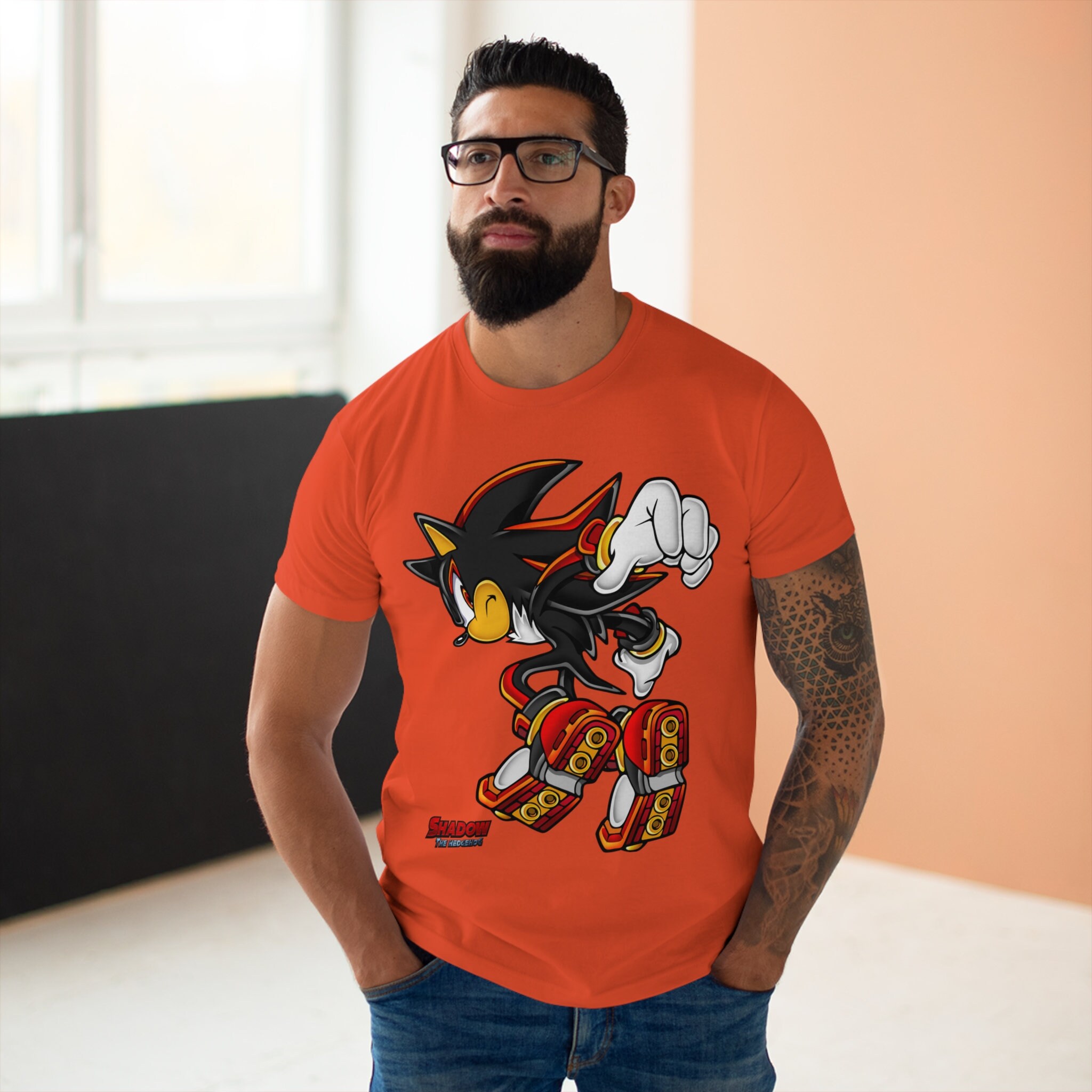 Shadow the Hedgehog Single Jersey Men's T-shirt- OOTW - Etsy