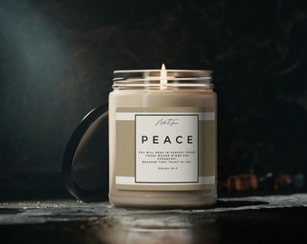 PEACE | Isaiah 26:3 - Scented Soy Candle, 9oz