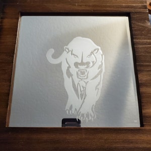 Etched Mirror With Panther