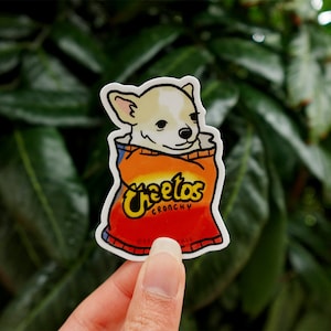 Hot Cheeto Dog Sticker | Waterproof Matte Vinyl Sticker