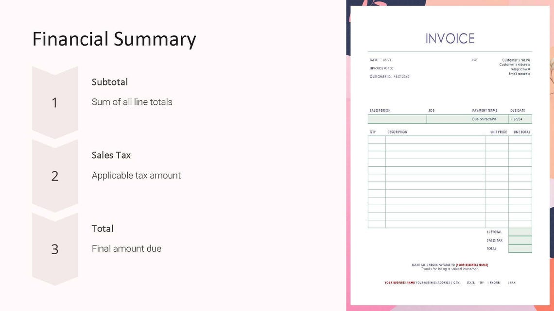 Invoice Template - Etsy