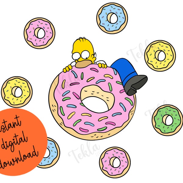 Simpsons Donut Svg - Etsy