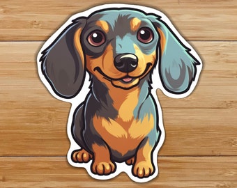 Dachshund Sticker, waterproof sticker, dog sticker, pet sticker, Wholesale Stickers, puppy sticker, animal sticker, sausage dog sticker