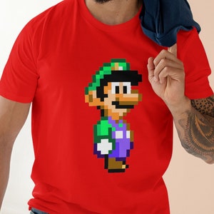 Men's Style T-Shirt Retro Luigi NES T-shirt, NES Games, Retro Games