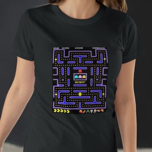 Camiseta estilo mujer Camiseta retro Pacman NES, Juegos NES, Juegos retro, Juegos arcade