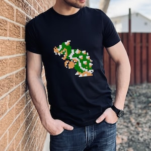 Men's Style T-Shirt Retro Bowser, Super Mario, NES T-shirt, NES Games, Retro Games Nintendo