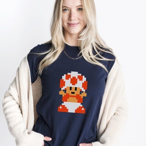 Women's Style T-Shirt Retro Toad, Super Mario, NES T-shirt, NES Games, Retro Games Nintendo