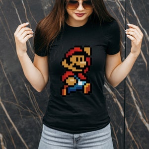Women's Style T-Shirt Retro Mario, Super Mario 3 NES T-shirt, NES Games, Retro Games