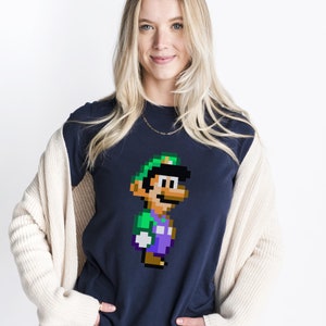 Women's Style T-Shirt Retro Luigi NES T-shirt, NES Games, Retro Games