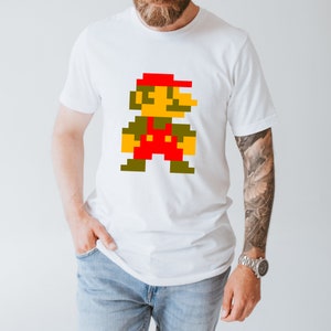 Men's Style T-Shirt Retro Mario NES T-shirt, NES Games, Retro Games